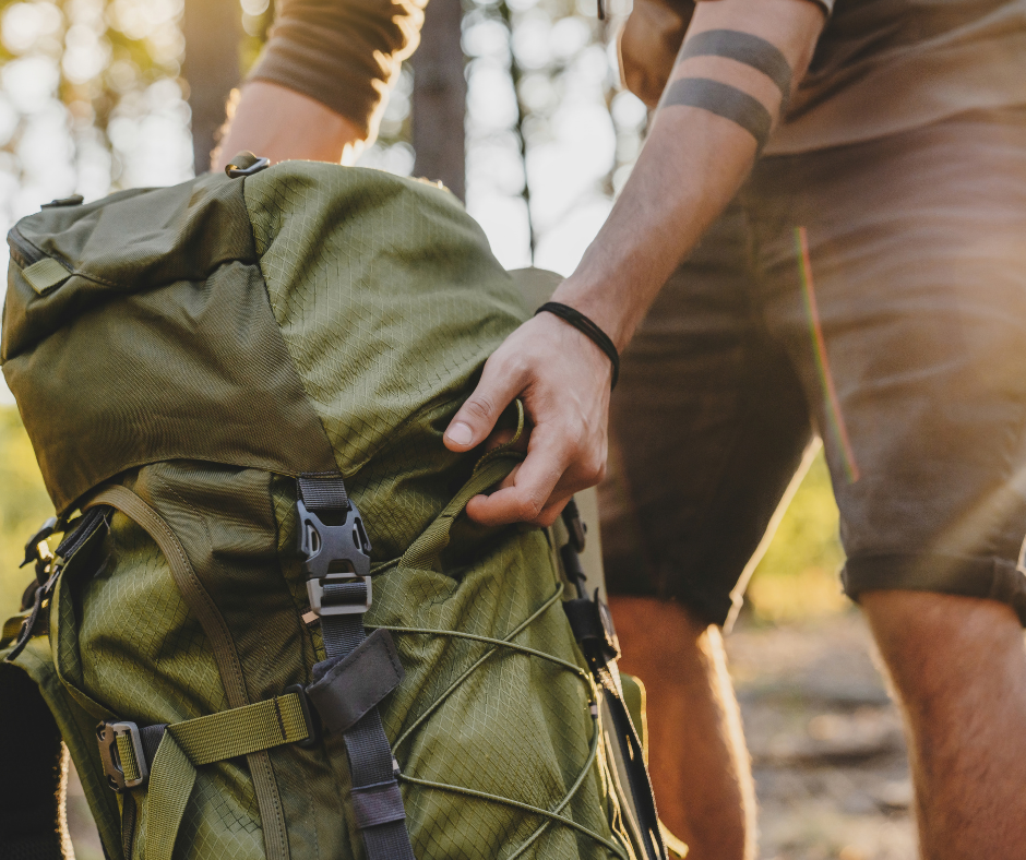 man with backpack
